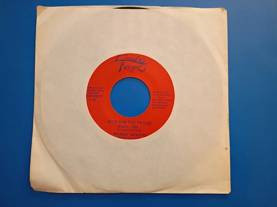 It's Alright/Give Him.... WENDY NEVERS Exodus RARE Modern Soul Gospel Funk 45 NM - Image 2 of 4