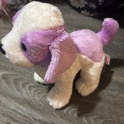 Ganz Pudding Pup White Lavender Plush Dog 