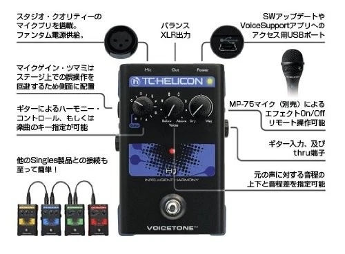 TC Helicon VoiceTone H1 Intelligent Vocal Harmony Effects Pedal (NEW) - Image 2 of 4