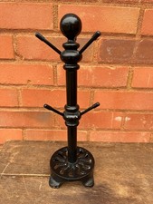 Black Cast Iron Mug Tree Cup Holder Kitchenware Home Decor Kitchenalia Accessory