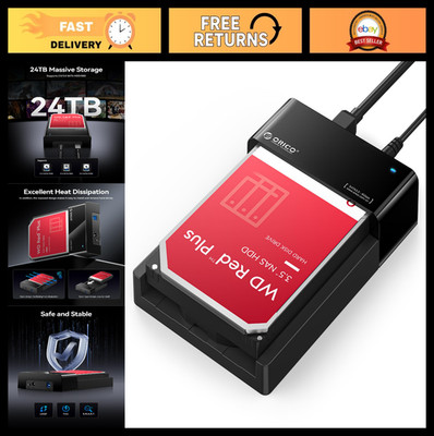 USB 3.0 SATA Hard Drive Docking Station for 2.5'' & 3.5'' HDD/SSD, UASP, 24TB Supp