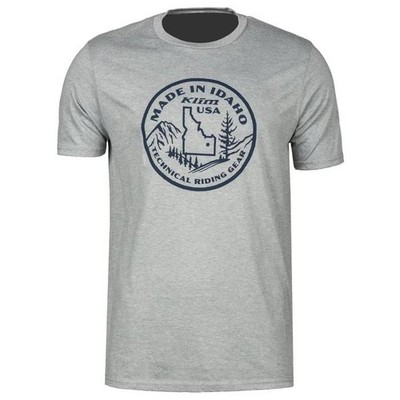 KLIM MADE IN IDAHO KURZARM ERWACHSENE FREIZEIT T-SHIRT GRAU