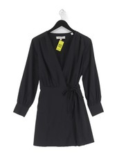 Jack Wills Wrap Midi Dress UK10 in Black