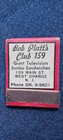 BOB PLATTS CLUB 159....WEST ORANGE NJ..1950S...UNSTRUCK MATCHES — photo 1