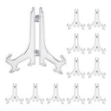 5" Acrylic Plate Stands for Display Stand Plate Holder Transparent 12Pcs
