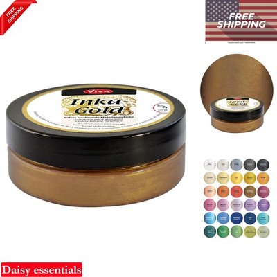 Inka Gold Gilding Wax 2.3 oz Metallic Polishing Paste Gold Brown Decor For Wood