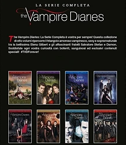 The Vampire Diaries - La Serie Completa - Stagioni 1-8 - Cofanetto 38 Dvd Nuovo - Immagine 2 di 2