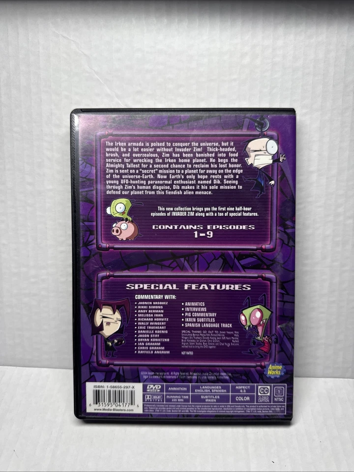 Invader Zim dvd Volume 1-3 Missing Disc 6! Tested Nickelodeon Collection - Image 3 of 4