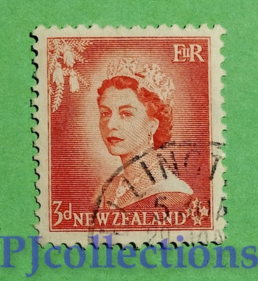 U1700- NEW ZEALAND 1959 QUEEN ELIZABETH II 3d USED