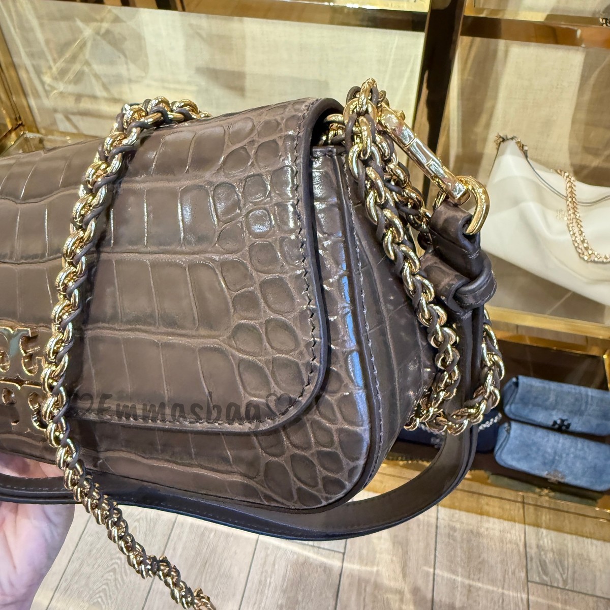 Tory Burch Britten Embossed Convertible Crossbody 181995 NIGHT