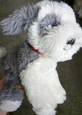 FAO Schwarz 12" Sparklers Toy Plush Sheep Red Collar Dog No Headband