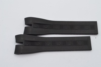 ROGER DUBUIS KAUTSCHUK ARMBAND 27MM FALTSCHLIESSE 21MM NEU SCHWARZ RDDBEX1094