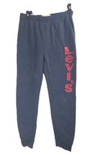 Levi's Kid's Jogger Pants Cotton Blue Elastic Waist No Pockets Size 12-13 Years