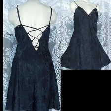 RARE VTG L 1991 VICTORIAS SECRET GOLD LABEL SATIN 6 PANEL BABYDOLL NIGHTGOWN