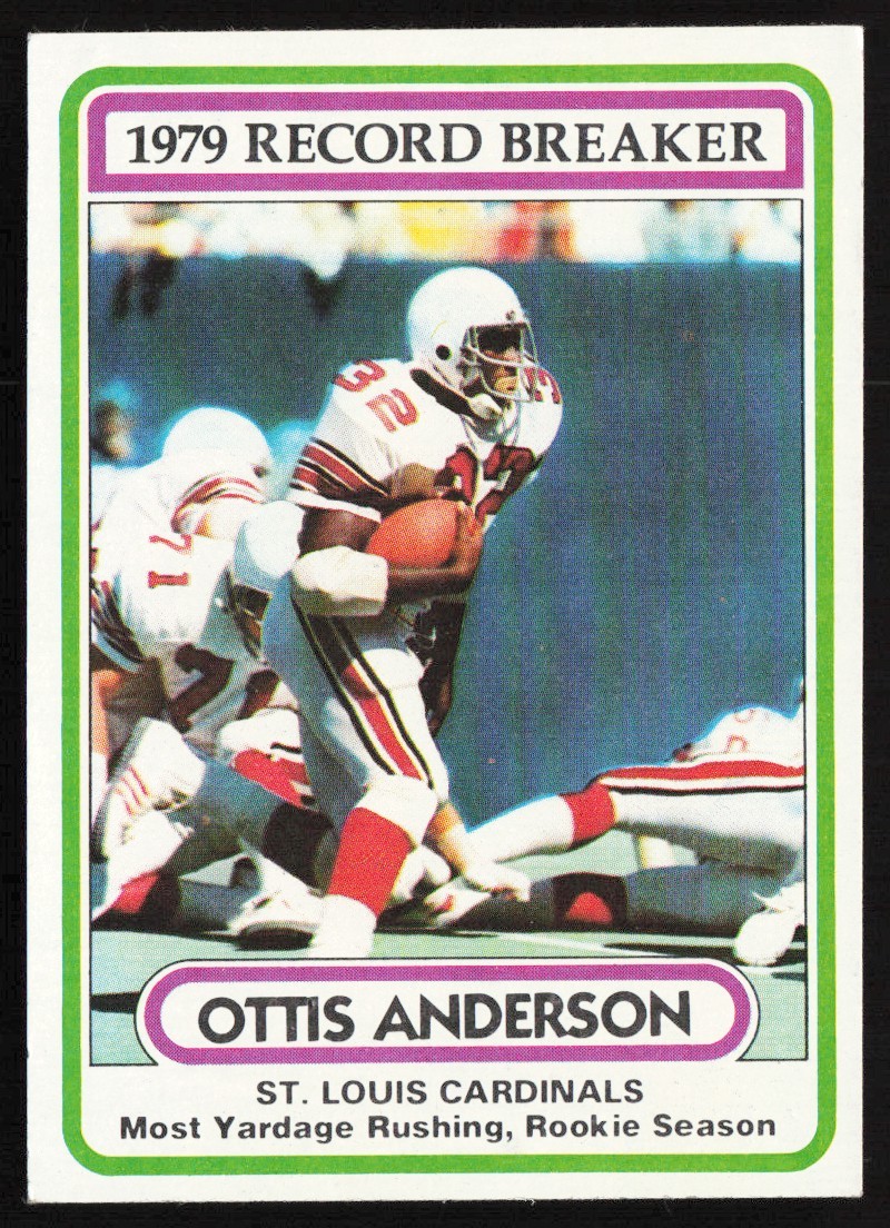 1980 Topps Record Breaker Ottis Anderson St. Louis Cardinals #1