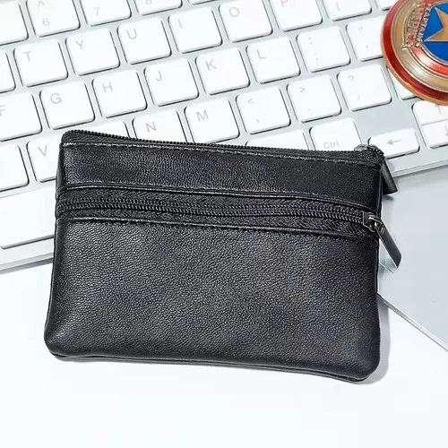 "Mini Leather Coin Purse – Small Zipper Wallet for Men, Women & Kids" - Picture 2 of 7