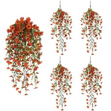 Artificial Hanging Flowers for Outdoors Fall Decor UV Resistant Faux Silk Plants