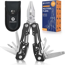 14-In-1 Multitool with Safety Locking, Professional Stainless Steel Multitool Pl