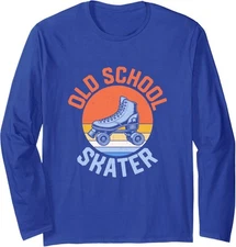 Oldschool Skater Roller Derby Skating Cute Gift Long Sleeve Tshirt