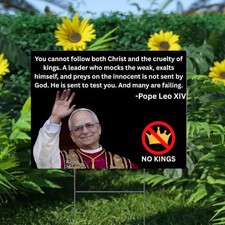 No Kings In America Yard Sign Political Statement Outdoor Decor