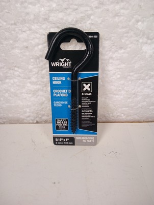 Wright Ceiling Hook 5/16"X 4" 100 Pound Max One | eBay