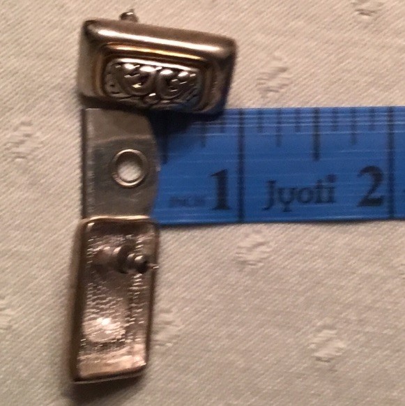 Rectangular Silver And Gold Toned Post Pierced Ea… - image 7