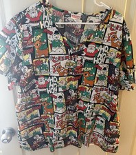 Women s Rudolph Scrub Top Size 2XL