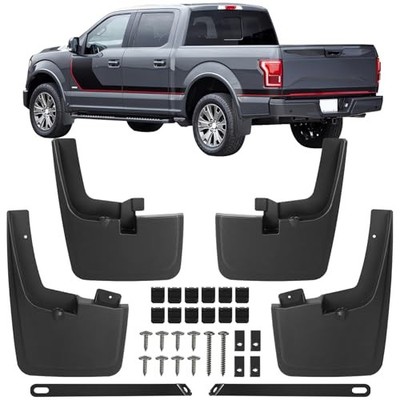 Ford F-150 Mud Flaps 2015-2020   OEM Fit, No-Drill Install, Protect Paint from 