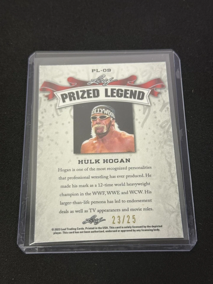 Hulk Hogan 2023 Leaf Prized Legend/25 RC Foto 2 de 2