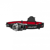 LED Lenser H3.2 Stirnband-Taschenlampe Schwarz Rot Metall Kunststoff