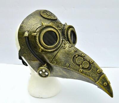 Black & Gold Plague Doctor Maske Von Johnniesfx – Steampunk, Latex, Für Halloween & Kostüme