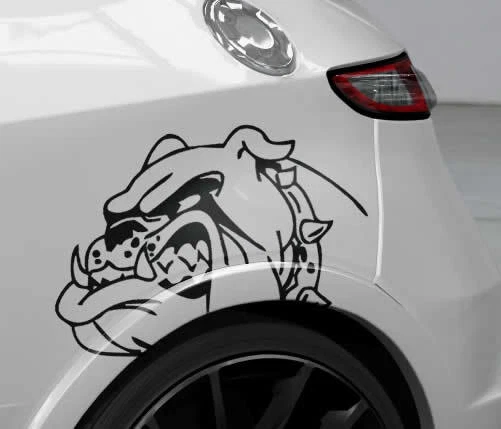 Auto Aufkleber Dogge Bulldogge Spass Sticker Autoaufkleber Comicaufkleber Decal