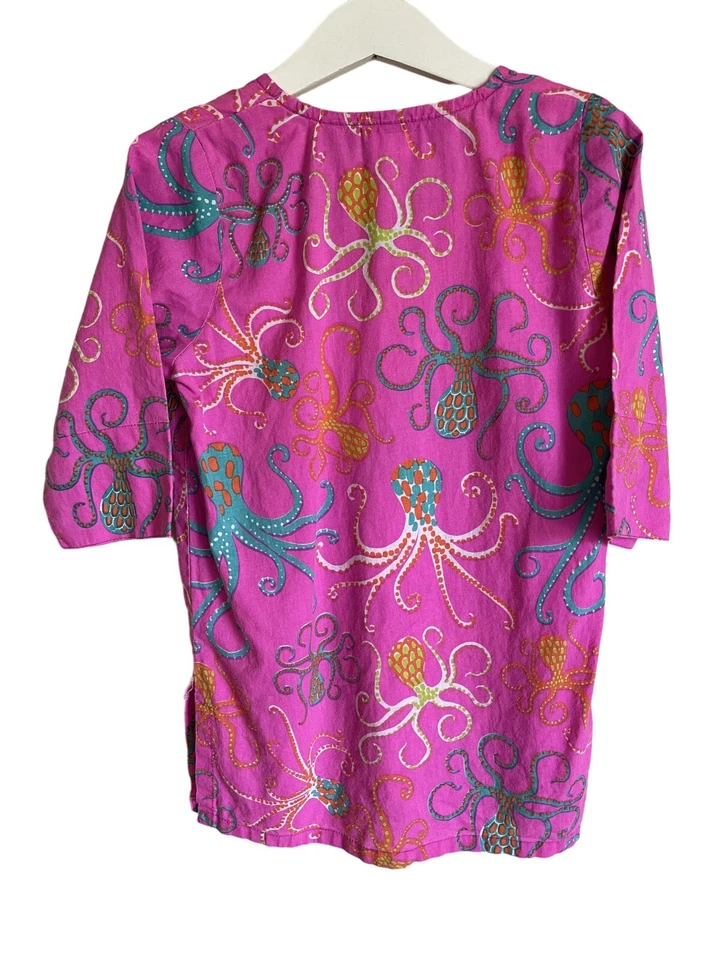 Gretchen Scott Pink Octopus Swim Cover Up Dress 2/4 - Image 2 of 4