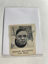 Don McFadyen Chicago Blackhawks 1934 Stanley Cup Autograph Signature Hockey NHL