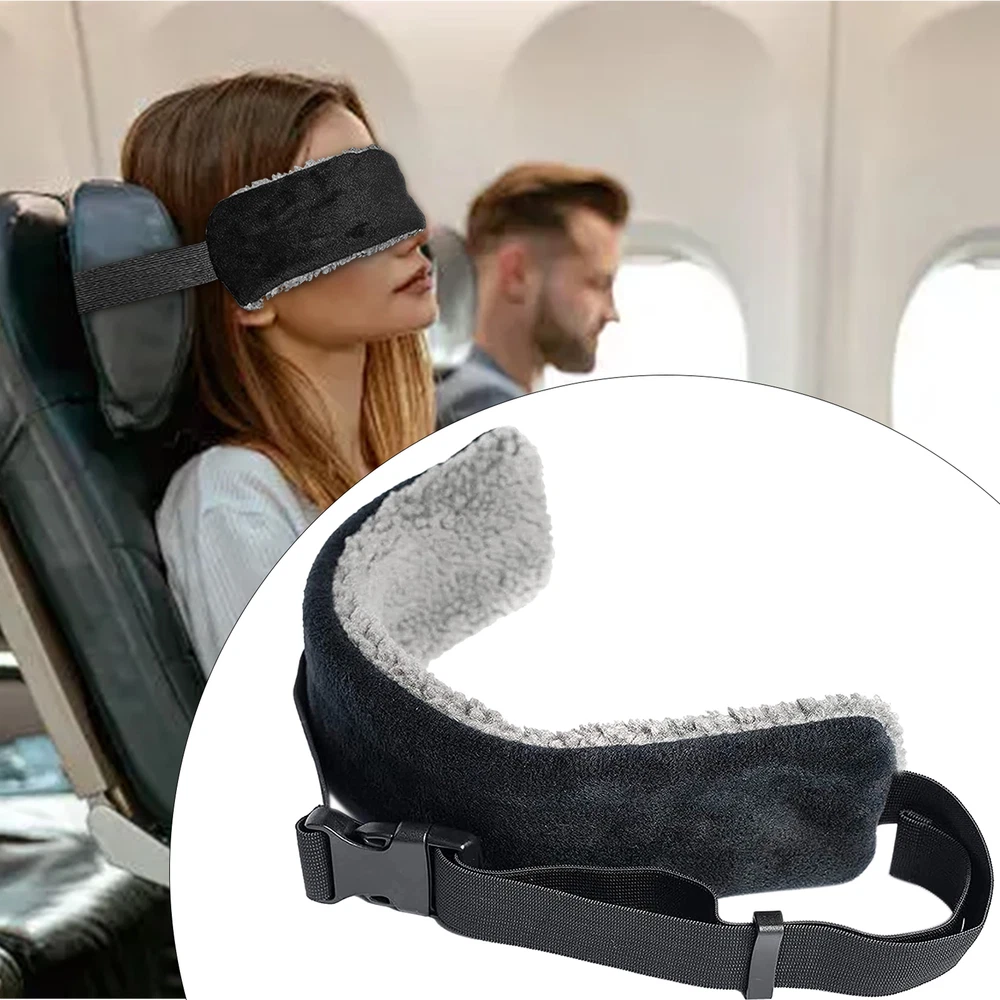 Neck Support Travel Pillow with Strap for Airplane Head Rest Comfort