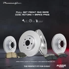Front and Rear Brake Pad Disc Rotor full set for Holden COMMODORE VE VF V6 06-17
