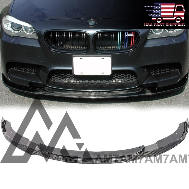 Labio delantero de fibra de carbono estilo HM para BMW F10 M5 2012 2013 2014 2015 2016 2017 Foto 2 de 4
