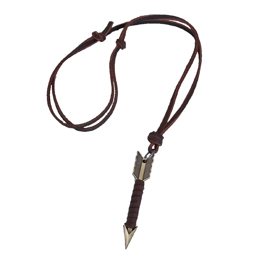 Brown Leather Pendant Necklaces & Pendants for Men