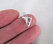 Sterling Silver 3d Ice skate small charm