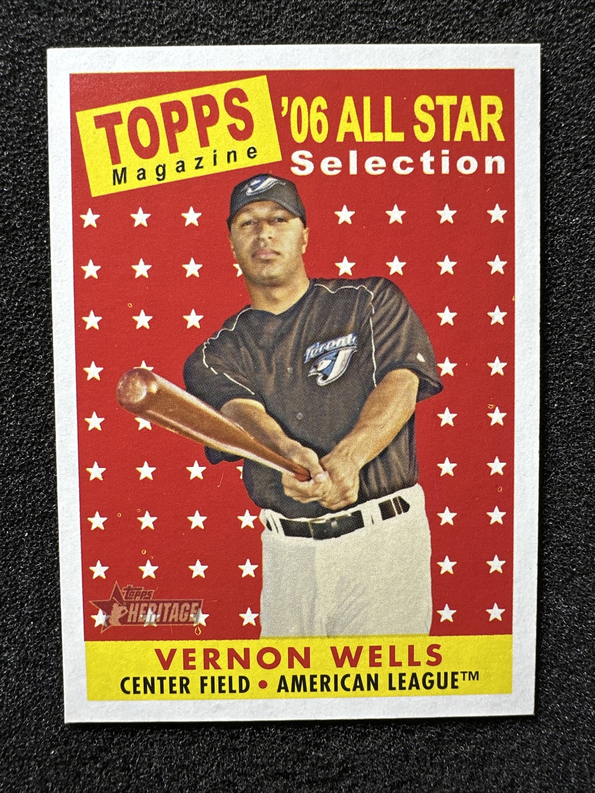 VERNON WELLS #487 2007 Topps Heritage QTY Toronto Blue Jays