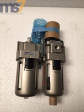 SMC AC40A-N04G-RZ FILTER REGULATOR LUBRICATOR FRL SET #NEW