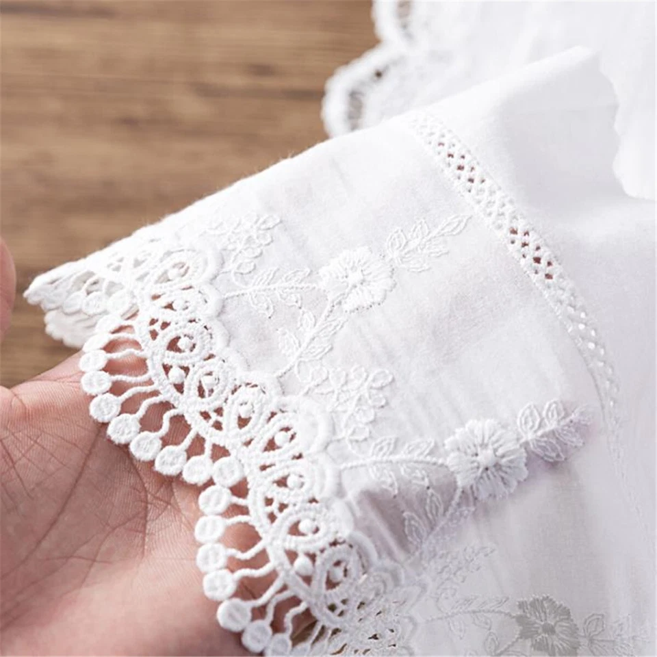 1 Yard Embroidery Floral Cotton Lace Trim Ribbon Wedding Fabric DIY Sewing Craft - Image 2 of 4