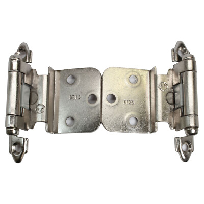 5 PAIRS AMEROCK SATIN NICKEL FACE MOUNT SELF CLOSE 3/8'' INSET HINGES BPR3428G10