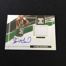 2021-22 Panini Impeccable Xavier McDaniel Elegance Game Used Jersey Auto #74/99