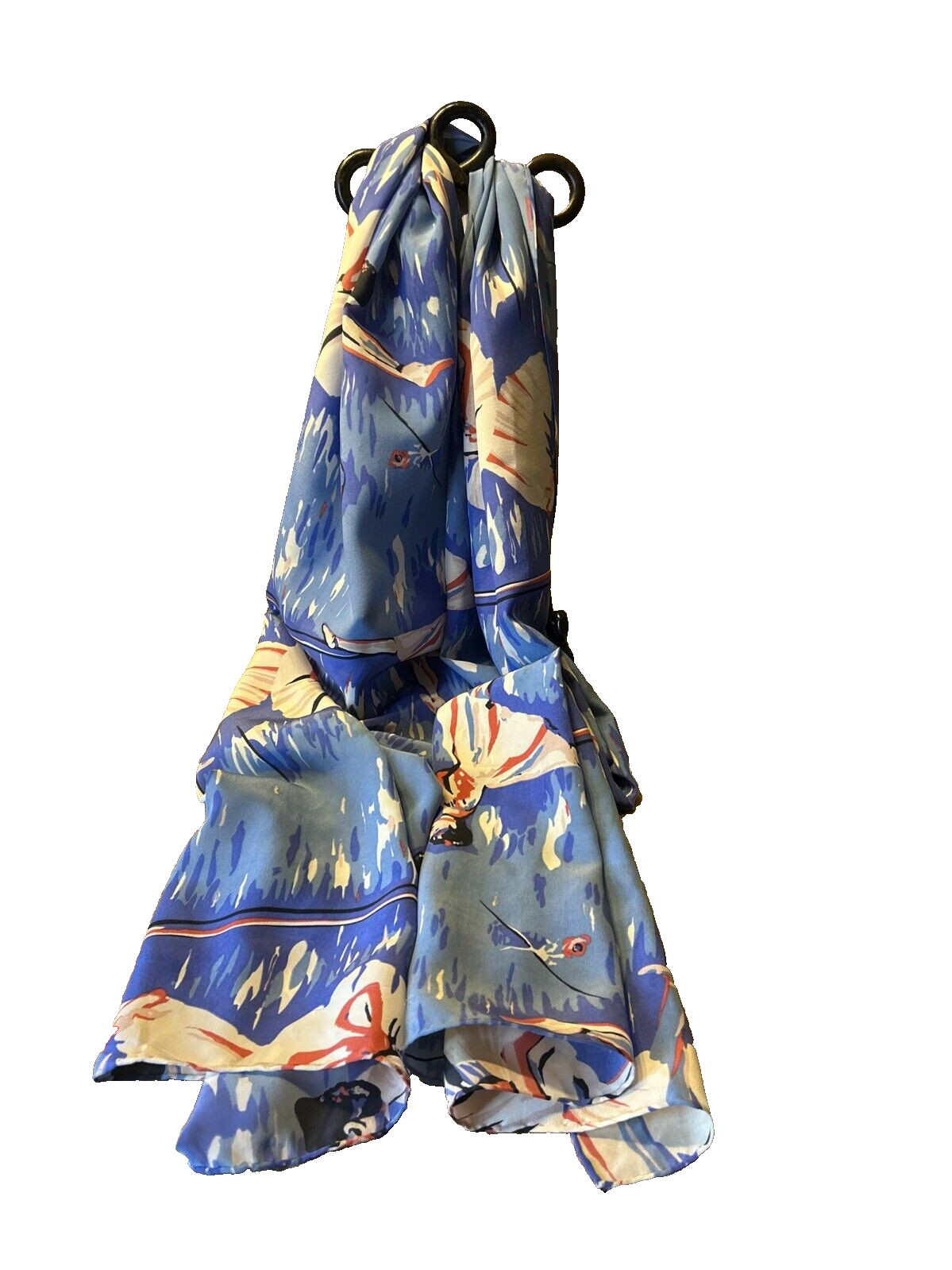 VINTAGE ZAZOULUXE SILK Scarf/Shawl 21"WX 67"L