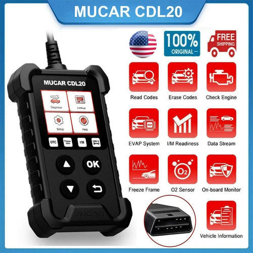 MUCR CDL20 OBD2 Engine Fault Diagnostic Scan Tool Auto OBDII Code Reader USED