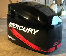  Red Mercury 200 hp Optimax Outboard Engine Decals Sticker Graphics Reproduction