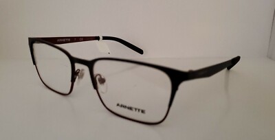 Arnette Fizz 6124 719 Mens Black Red Full Rim Rectangle Eyeglasses 54-18-145