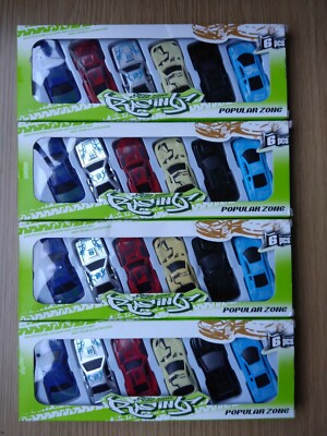 4 x 6 Stück Kinder Racing Popular Zone Autos
