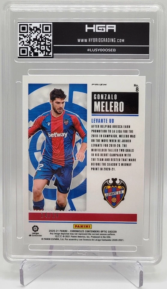 Gonzalo Melero - 2020-21 Panini Chronicles Optic No. 8 Pink Wave 14/19 - HGA 9.5 - Image 2 of 2